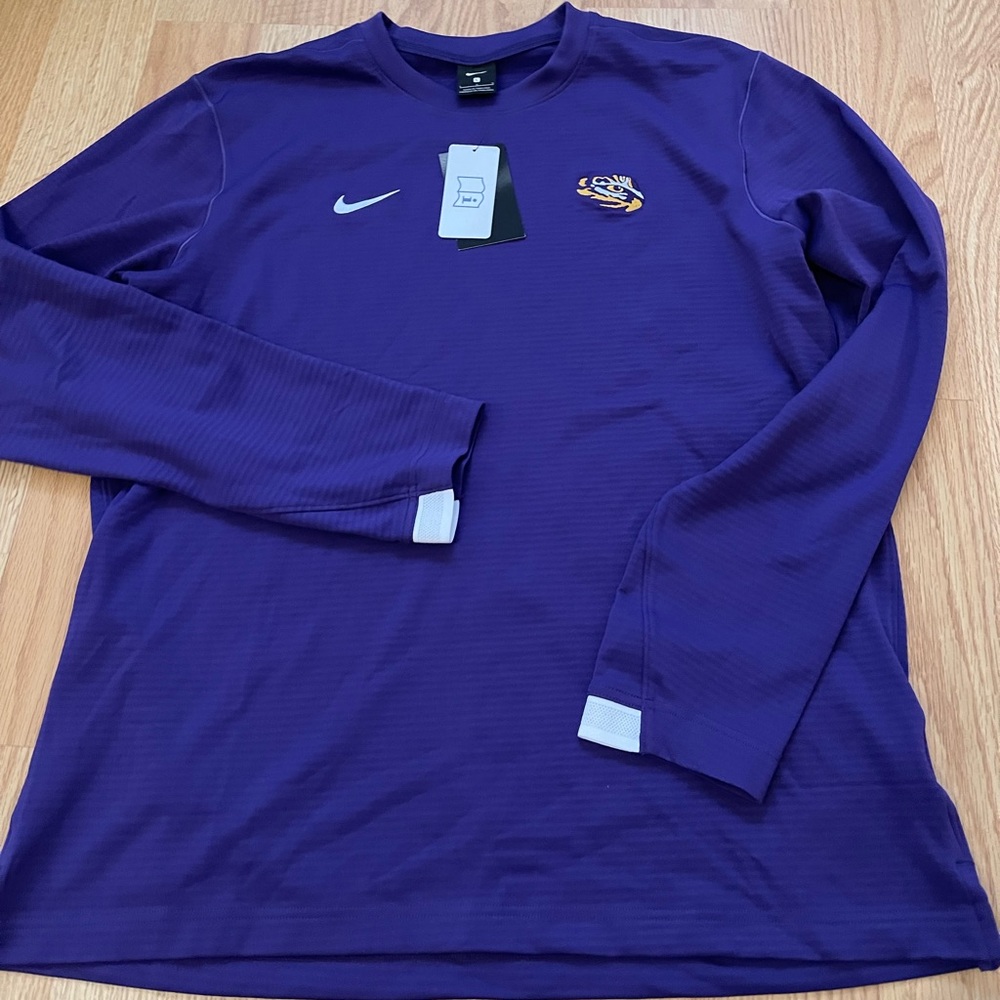 LSU Nike On Field Purple Long Sleeve Crew Neck Men's Tee